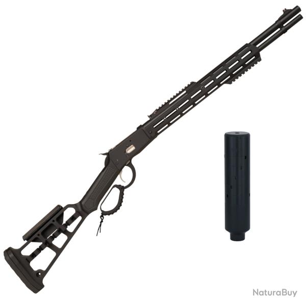 Kermesse ! Carabine Hugtek LVR SXB Cal.44 Mag + Moderateur de son Nielsen Paradox 40