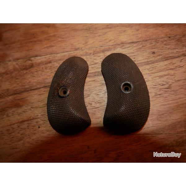 Paire de plaquettes en �b�ne pour DERRINGER ou copie ancienne type Remington