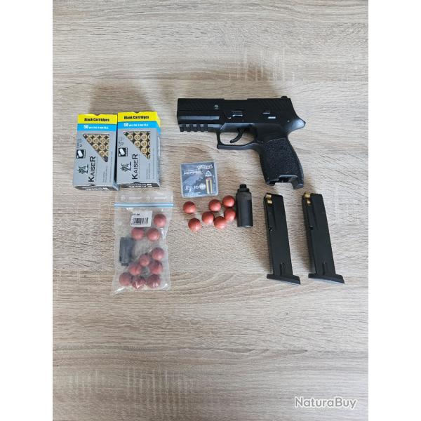 PAK Sig Sauer P320 + embout gomm cogne et munitions