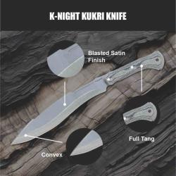 Couteau Condor K-Night Kukri Lame Acier 1075 Manche Micarta &Eacute;tui Cuir Salavador CTK134412HC