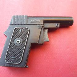 Pistolet jouet en m&eacute;tal Solido &agrave; bouchon - Ann&eacute;es 1970