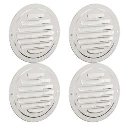 Couvre vent acier inoxydable argent 125 mm r&eacute;sistant intemp&eacute;ries lot 4