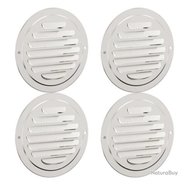 Couvre vent acier inoxydable argent 125 mm r�sistant intemp�ries lot 4