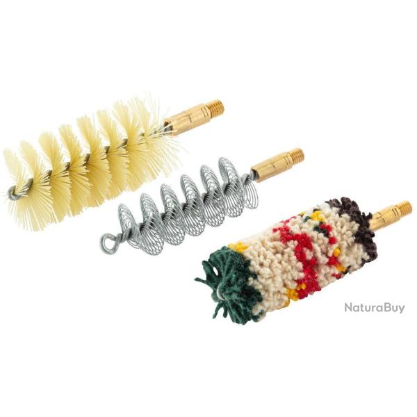 SET DE TROIS BROSSES SPIRALES POUR ARMES A CANON LISSE CAL.16
