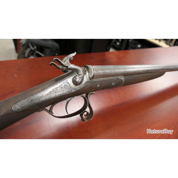 fusil a juxtapose a broches montage BAR IN WOOD  marquage GIRARD A LIMOGES  ,MISE A PRIX 1 EUROS