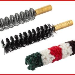 SET DE TROIS BROSSES SPIRALES POUR ARMES A CANON LISSE CAL. 12 MM