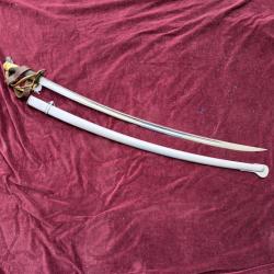 Sabre de Cavalerie l&eacute;g&egrave;re de troupe, garde &agrave; 3 branches Mod.1822 modifi&eacute; 1882 &agrave; 1 anneau.