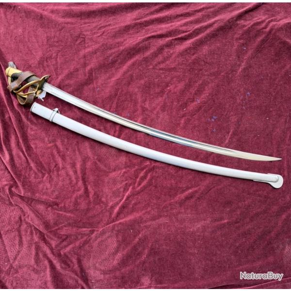 Sabre de Cavalerie l�g�re de troupe, garde � 3 branches Mod.1822 modifi� 1882 � 1 anneau.