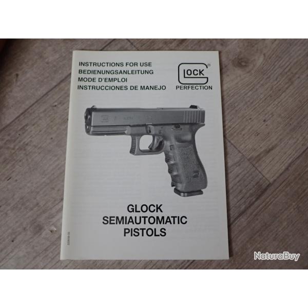 Notice, mode d'emploi pour pistolets GLOCK.