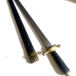 Ancienne dague de v&eacute;nerie Chasse garde laiton Couleaux Fr&egrave;res Klingenthal sabre administration