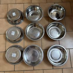 Lot 9 gamelles inox