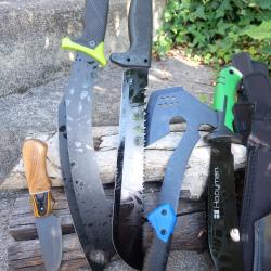 Lot de 5 Machette Hache Couteau Lame Acier 3Cr13 Manche ABS Etui LOT POUR REVENDEURS Survie Outlaw