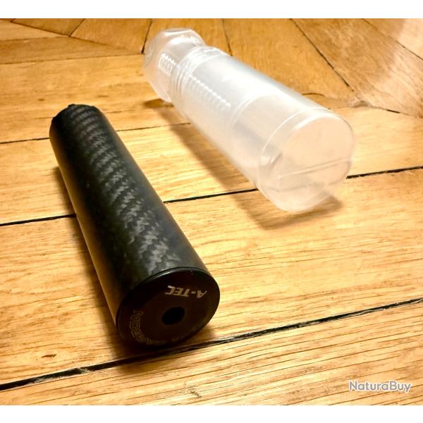 Silencieux A-TEC WAVE carbone 22LR 1/2X20 UNF & emballage