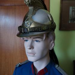 Casque de chasseur &agrave; cheval mod&egrave;le 1913 (France) TTB &eacute;tat Siraudin