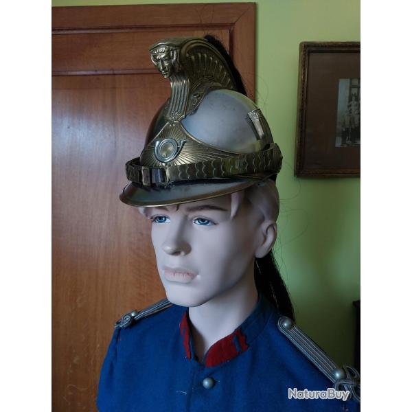 Casque de chasseur � cheval mod�le 1913 (France) TTB �tat Siraudin