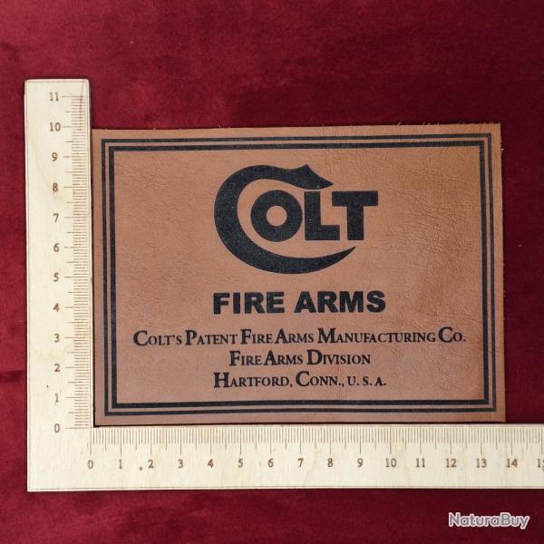 Etiquette en cuir pour coffret Colt #1