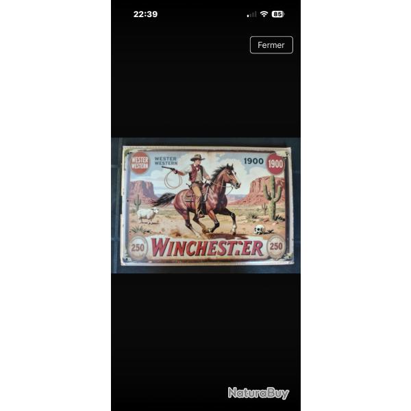 Plaque m�tal chevaux