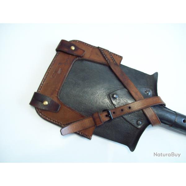 militaria ww1 francais �tui cuir pour pelle portative mod�le 1879 poilu 14/18 tranch�