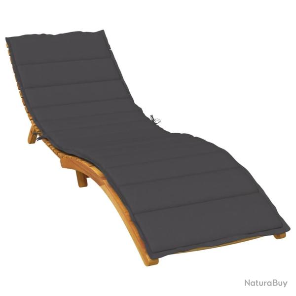 Coussin de chaise longue anthracite m�lang� 200x70x4 cm tissu