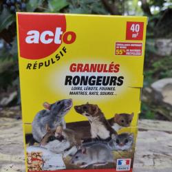 Adieu les rongeurs ind&eacute;sirables Granul&eacute;s R&eacute;pulsifs Acto - Protection Efficace 40 m&sup2;