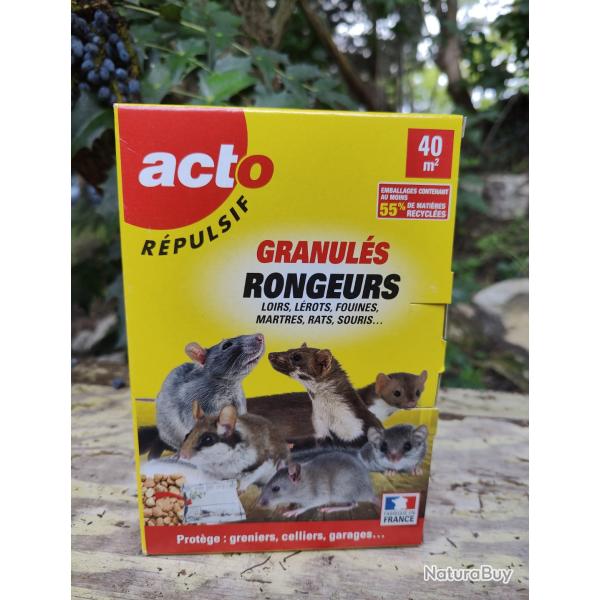 Adieu les rongeurs ind�sirables Granul�s R�pulsifs Acto - Protection Efficace 40 m�