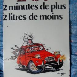 plaque publicitaire Citro&euml;n 2cv