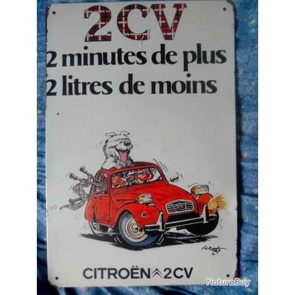plaque publicitaire Citro�n 2cv