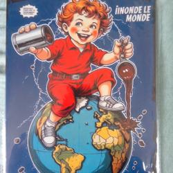 plaque publicitaire chocolat poulain