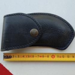 ARTISANAL - Superbe &eacute;tui noir de ceinture pour couteau pliant de 12 cm NEUF