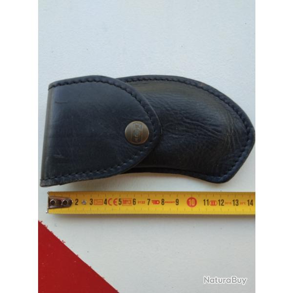 ARTISANAL - Superbe �tui noir de ceinture pour couteau pliant de 12 cm NEUF