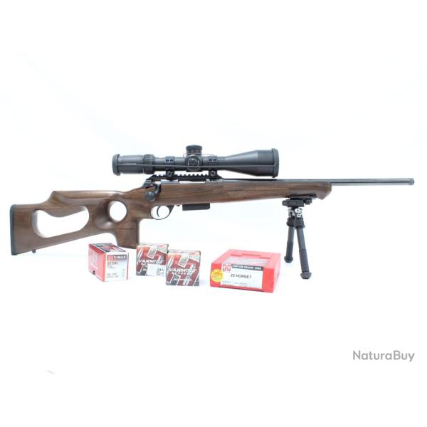 OCCASION carabine Anschutz + lunette + munitions et mat�riel de rechargement cal: 22 Hornet