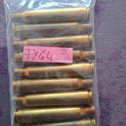 1 LOT de  9 DOUILLES 7 x 64  REMINGTON ( pour rechargement )