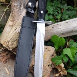Couteau De Combat BAIONETTE BAYONETTE USM7 Lame Acier Inox Manche Abs Etui Simili CUir