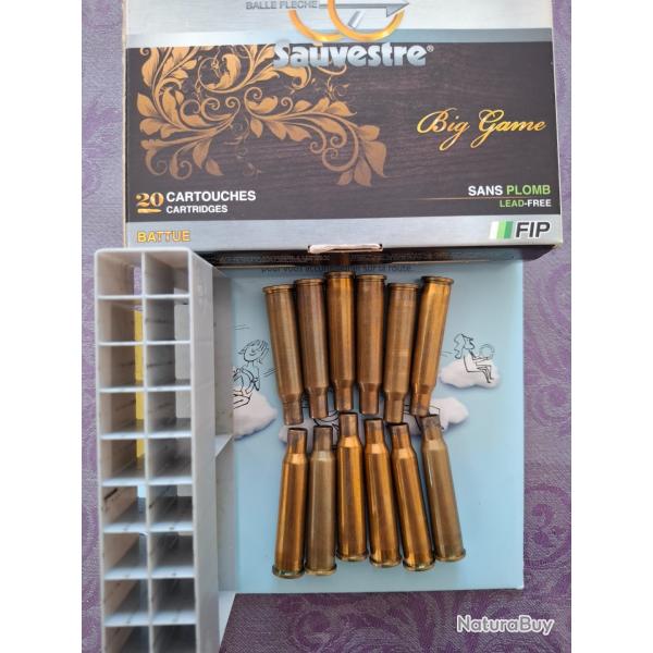 1 LOT de 12 DOUILLES 7 x 57 R Sauvestre  ( pour rechargement )