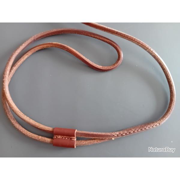 Belle laisse de pr�sentation en cuir rond - Coutures soign�es