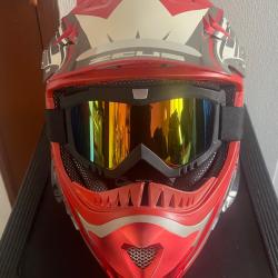 Casque Moto + Lunettes ( cross )