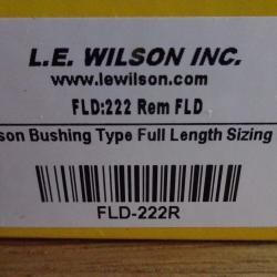Wilson Bushing Full length Sizing Die 222 Rem