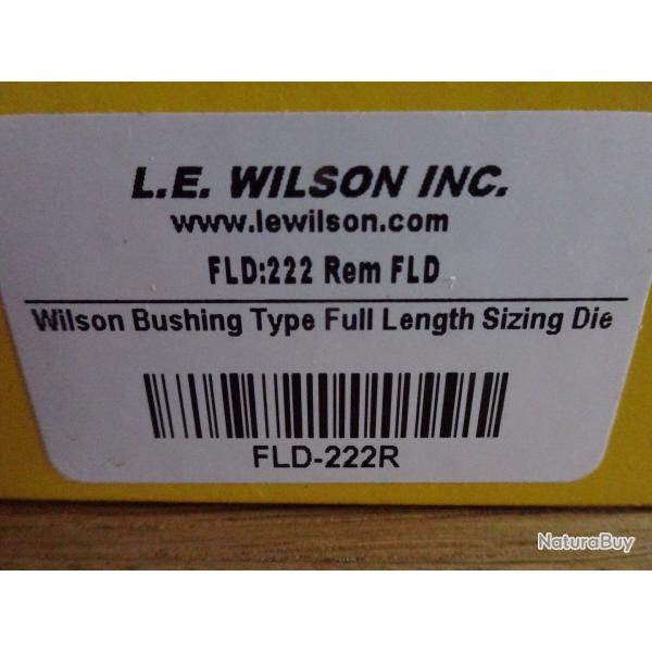 Wilson Bushing Full length Sizing Die 222 Rem