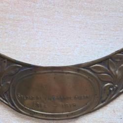 Plaque comm&eacute;morative casque Adrian WW1