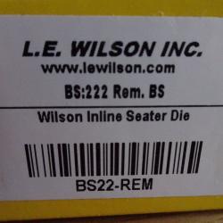 Wilson Seater Die 222 Rem