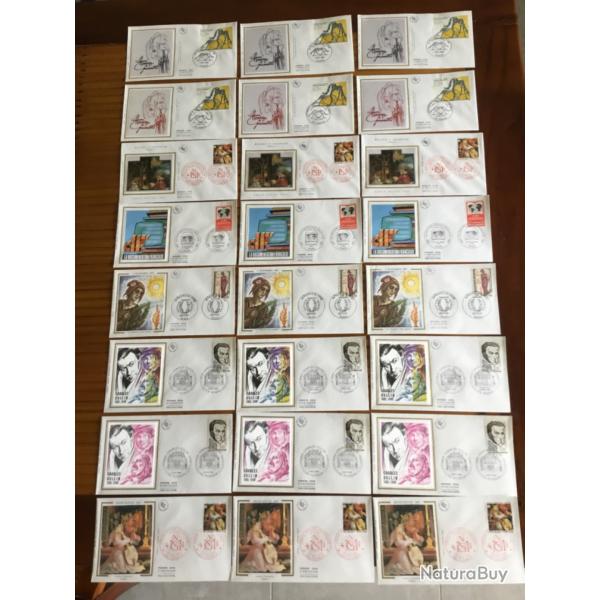 Lot enveloppes Premier Jour de 1985