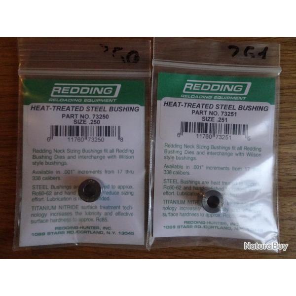 Bushing Redding Heat-Treated Steel 0.250 & 0.251