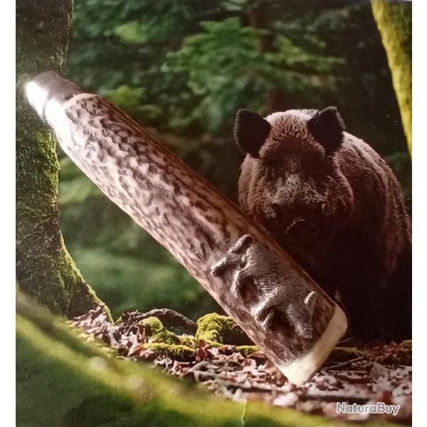 Couteau de poche Opinel 9 bois de cerf ( sanglier)