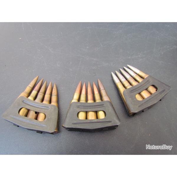 CLIPS DE BERTHIER +5 CARTOUCHES DE 8MM NEUTRALISEES