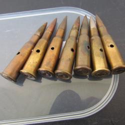 LOT DE 7 CARTOUCHES 8 MM LEBEL ANNEES 30