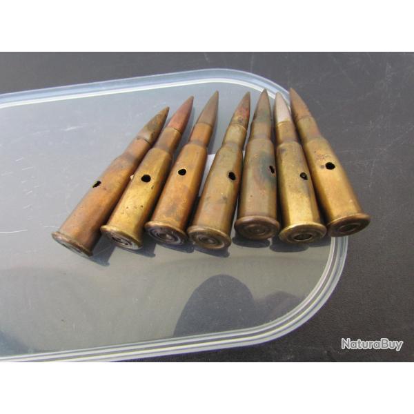 LOT DE 7 CARTOUCHES 8 MM LEBEL ANNEES 30