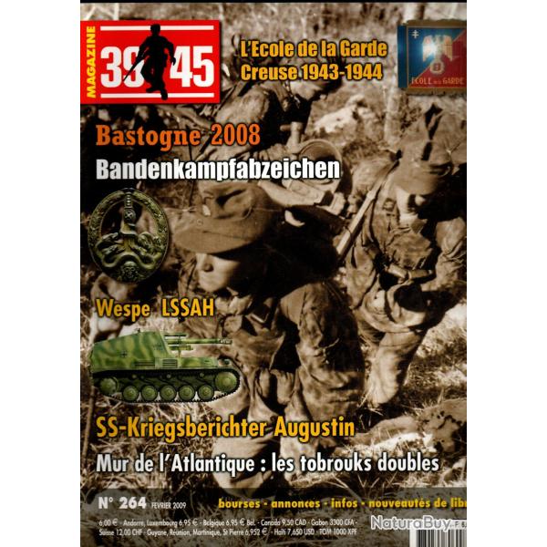 39-45 Magazine 264 , le wespe, tobrouks doubles, mosquito, inondations cotentin, garde mobile 43-44