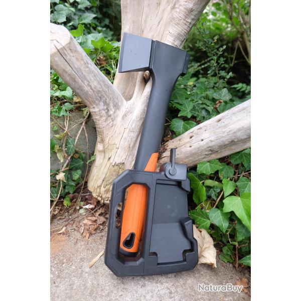 Hache pour Fendre le Bois Lame Acier Carbone Manche Abs Etui Abs Haute R�sistance + Poign�e Transpor