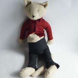 Peluche vintage Chat costum&eacute; Martine Sitbon