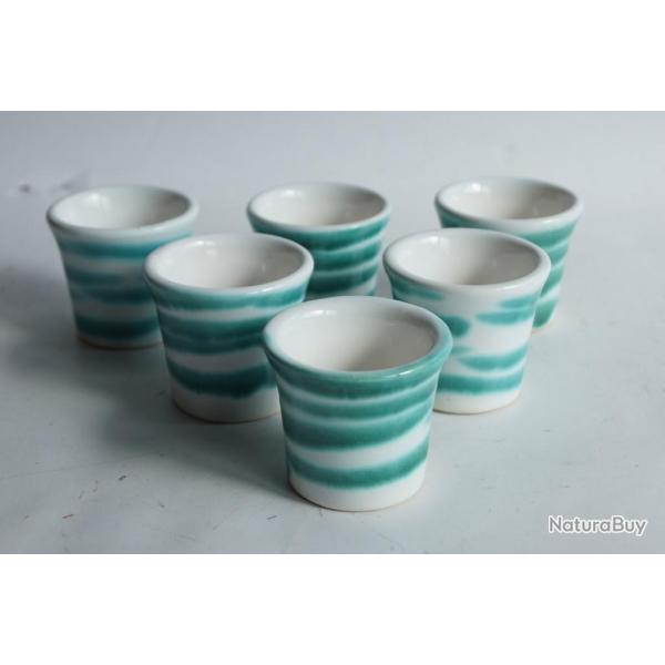 Six gobelets c�ramique Gmunder Austria Autriche